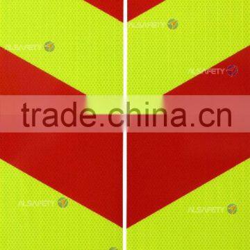 fluorescent yellow-green high intensity prisamtic reflective sheet-Rear-marking plate for vehicles