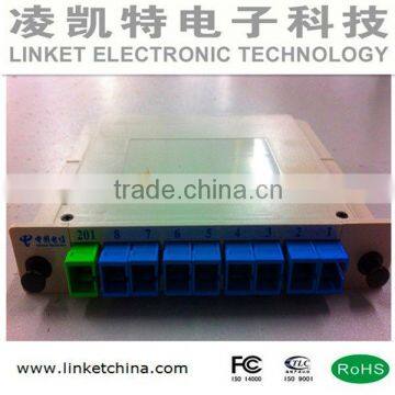 8 ports Fiber Optic PLC Splitter Insertion type