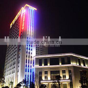 IP68 outdoor glass curtain wall lighting decoration led strip hotel building facade lighting