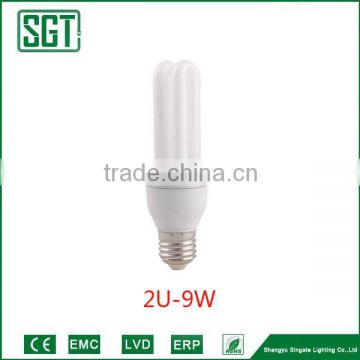 Shape U CFL Energy Saving lamp 2U 9W 3U 18W 20W with CE&RoHs