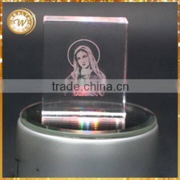 Bottom price top sell 3d laser etched crystal birthday gifts