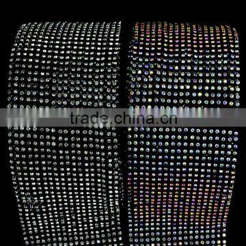 24 Rows Diamond Mesh Roll, Elastic Stretch Trimming Rhinestone Roll in China photo-2