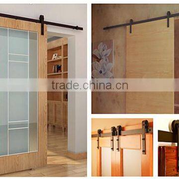 The well-known wooden door hardware iron plating black sliding door top roller