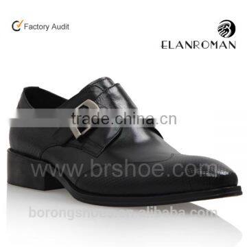 Genuine leather monk shoes for men dress shoes