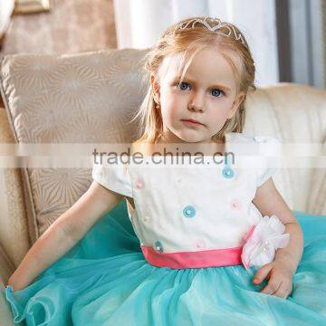 Fashion Hot Design Beautiful Green Baby Dress photo-3