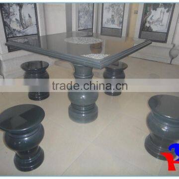 sesame grey granite table & chair