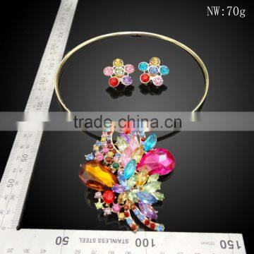 Hot Sale Sample Choker Crystal Chain Necklace Collar photo-3
