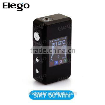 2015 new arrival SMY 60tc mod 60w ecig box mod high quality 18650 battery mod SMY60TC mini kit