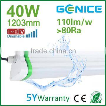 IP65 40W AC100-277V tri proof led light,1200mm dimmable waterproof IP65 batten light,led triproof light