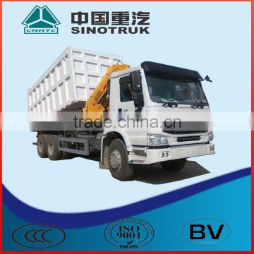 CHINA SINOTRUK HOWO dump truck mounted crane for sale