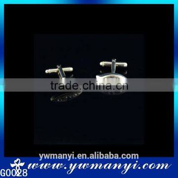 Fashional custom white crystal cufflink high quality polishing G0028