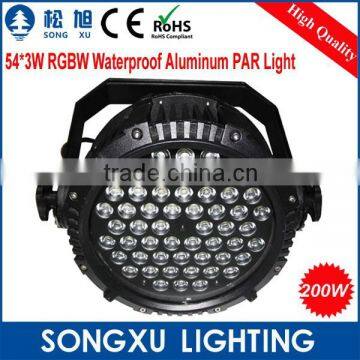 54x3w rgbw high quality waterproof led par stage lights