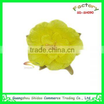 Yellow plastics flower applique hat and artificial flower corsage