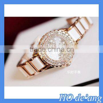 HOGIFT Factory price grade ceramic watch diamond lady watch