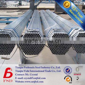 zinc pre galvanized steel round pipes