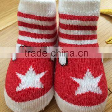 100% Combed Cotton 2015 New Born Baby Socks Cute Fashion