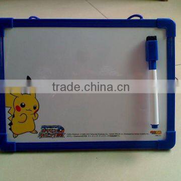 Children magnetic whiteboard with plastic frame