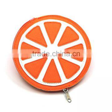 Orange Surface Fruit PU Wallet Bag Coin Purse Pouch photo-3