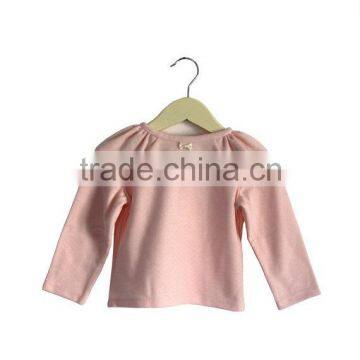 Folded Sleeves Girls Peachy Long Sleeves Cotton Shirt &Children Clothing