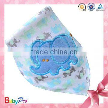 2015 High Quality Wholesale Blue Elephant Children Scarf Baby Bandana Bibs