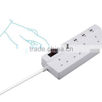 4 Way Power Strip UK Plug Outlet 4 Smart USB 5V 6A Output Power Board With CE and RoHS photo-4