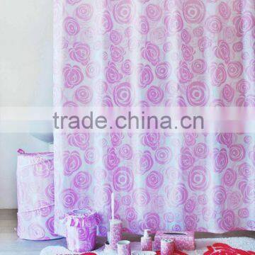 China Manufacturer Whole set shower curtain and rug Accessories set