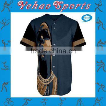 Unique baseball jersey full sublimation pattern custom made