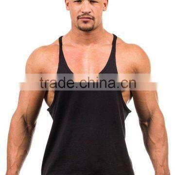 Blank Poly-Cotton Stringer Tank Tops,Muscle Tank Tops, Mens Custom Vest for Gym Fitness Bodybuilder photo-3