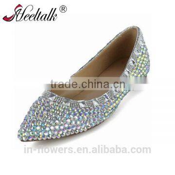 Rhinestone wedding shoes ballet flats wholesale