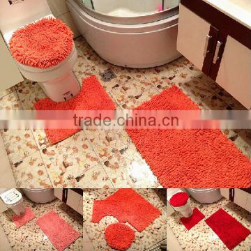 non slip soft Shaggy chenille washable bathroom carpet