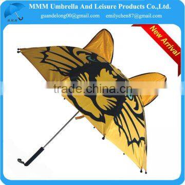 2014 carton design kids tiger print umbrellas