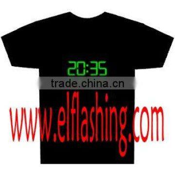 LED clock t-shirt