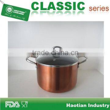 2015 New product aluminum non stick deep soup pot, casserole