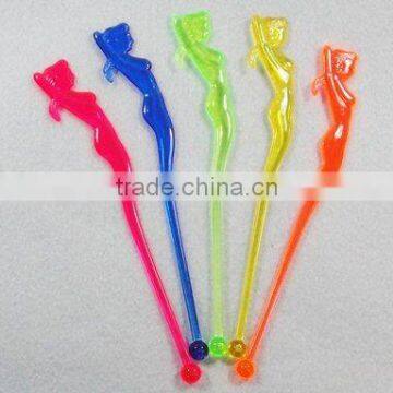 Mermaid swizzle stick / muddler / plastic mermaid stirrer / drink stirrer