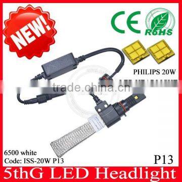 Led fit car accessories p13 base led headlight , vehicle led headlight degree 360