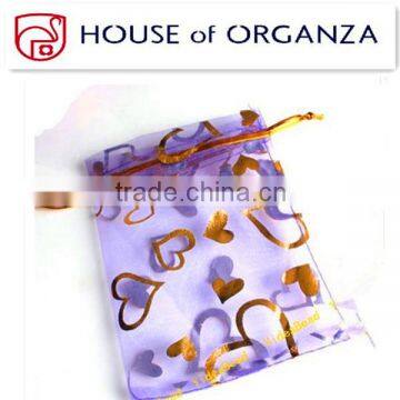 Organza Gift Bag With Golden Design