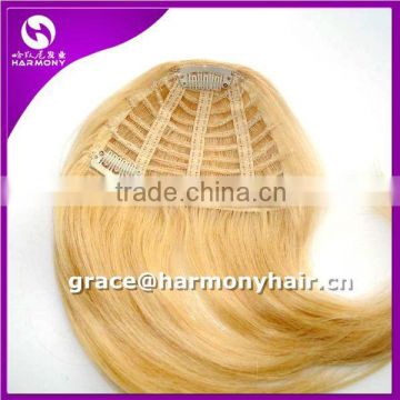 HOT SELLING INVENTORY 100% human hair clip in bangs/remy clip in hair extension bangs/human hair fringes                        
                                                Quality Choice