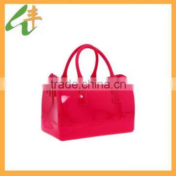 shiny jelly zipper bag