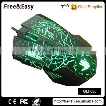 6D Green Red OEM Wired optical Gaming Mouse