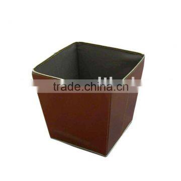 Metallic PVC leather Storage Bin