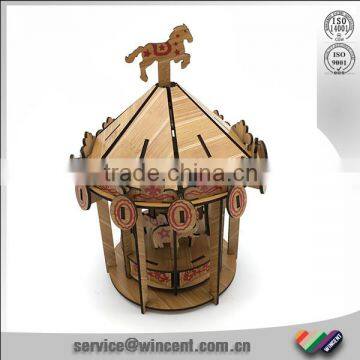 Wooden Mini Merry-go-round Model