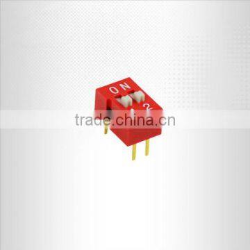 Blue/Red 2 Positions Slide Type DIP Switch