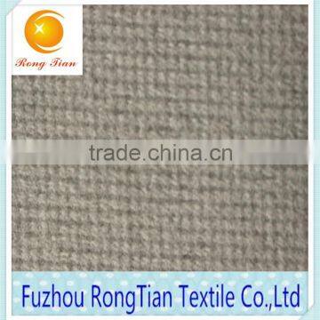 New design grey weft polyester square plushed fabirc for blanket