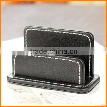 High-end Creative Leather Business Card Holder Business Card Holder Card Case Leather Office Supplies Desktop Storage Finishing photo-2
