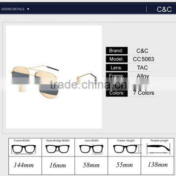 New Fashion Aviation Sunglasses Women Brand Designer Mirror Coating Vintage Copper Frame Ladies Sun Glasses for Women Men CC5063 Quality Choice photo-6