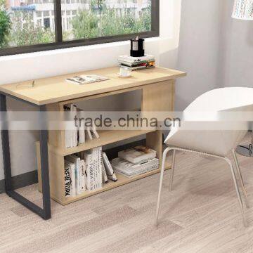 Rotate Living Room Furniture Simple Computer Desk With Bokshelf photo-2