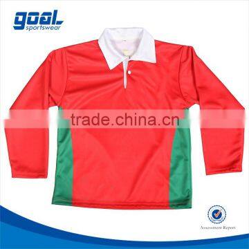 Cool dry youth children long sleeve rugby jersey