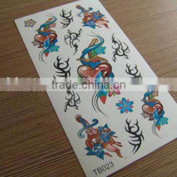 special design flower tattoo stickrer,permanent tattoo sticker,sexy body tattoo sticker