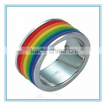 Gay Pride Rainbow stainless steel Ring