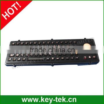 Black embedded keyboard with trackball